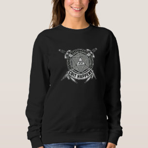 Camiseta Engraçado D20 Crit Ocorre Caneta De Dice E Tableto