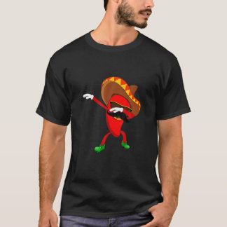 Camiseta Engraçado Dabbing Chili Mexicano Pepper Dab Gift B