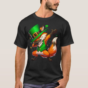 Camiseta Engraçado Dabbing Fox Dia de São Patrício Boys Gir