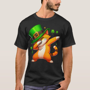 Camiseta Engraçado Dabbing Orange Cat Boys Dab