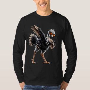 Camiseta Engraçado Dabbing Ostrich Bird Lover Dab Birdwatch