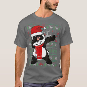 Camiseta Engraçado Dabbing Panda Ugly Christmas Sweater Par