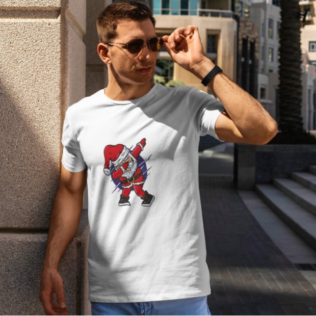 Camiseta Engraçado Dabbing Santa Claus (Criador carregado)
