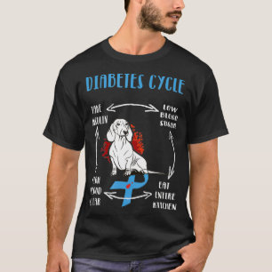 Camiseta Engraçado Dachshund Diabetes do Ciclo de Vida