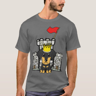 Camiseta Engraçado Dachshund É O Rei Do Castelo