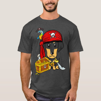 Camiseta Engraçado Dachshund é um pirata