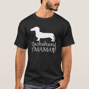 Camiseta Engraçado Dachshund Mama Design Para Mulheres Meni