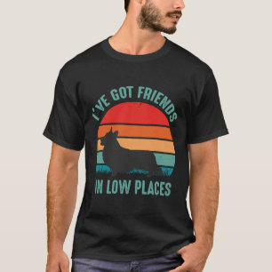 Camiseta Engraçado Dachshund Tenho Amigos Em Baixo Lugar