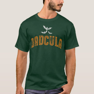 Camiseta Engraçado Dadcula Dracula Pai do Halloween Momste
