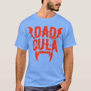Camiseta Engraçado Dadcula Halloween Pai Costume Dracula