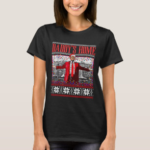 Camiseta Engraçado Daddys Home Trump Feio Sweater De Natal