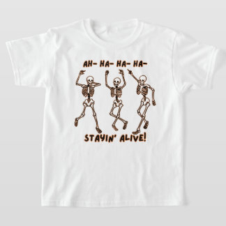 Camiseta Engraçado Dança Skeleton - Ficha Viva Halloween