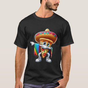 Camiseta Engraçado Dançando Comida De Pizza Mexicana Lover 