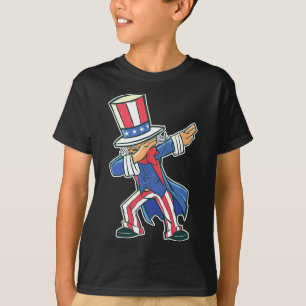 Camiseta Engraçado Dançando Tio Sam 4 De Julho Boys G