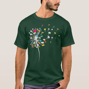 Camiseta Engraçado Dandelion Books Presente Para Ler Mulher