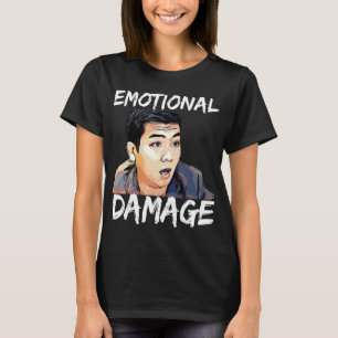 Camiseta Engraçado Dano Emocional Memória Sarcástica, O G A
