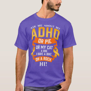 Camiseta Engraçado DDA Citação de Atenção Perturbação do Dé