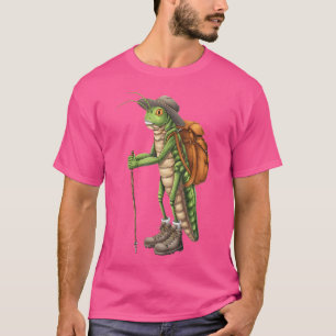Camiseta Engraçado De Caminho Gafanhoto Acampando Sobre O C