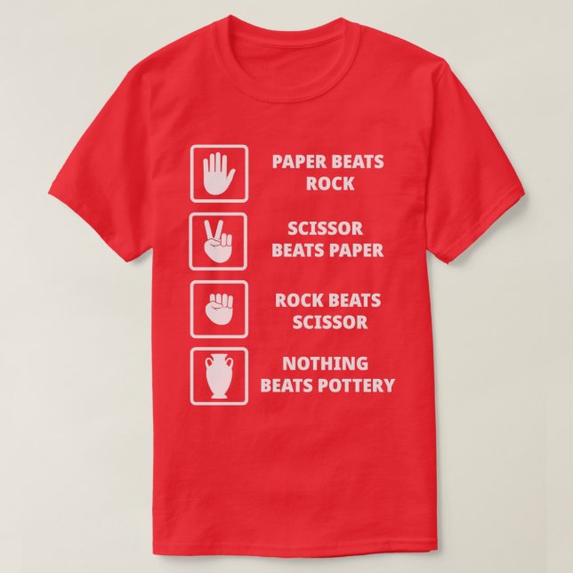 Camiseta Engraçado de cerâmica de argila feita à mão (Frente do Design)