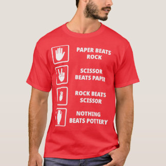 Camiseta Engraçado de cerâmica de argila feita à mão