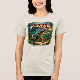 Camiseta Engraçado de Criatura Combo da Ilustração Piguana