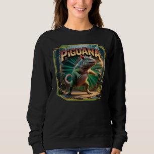 Camiseta Engraçado de Criatura Combo da Ilustração Piguana