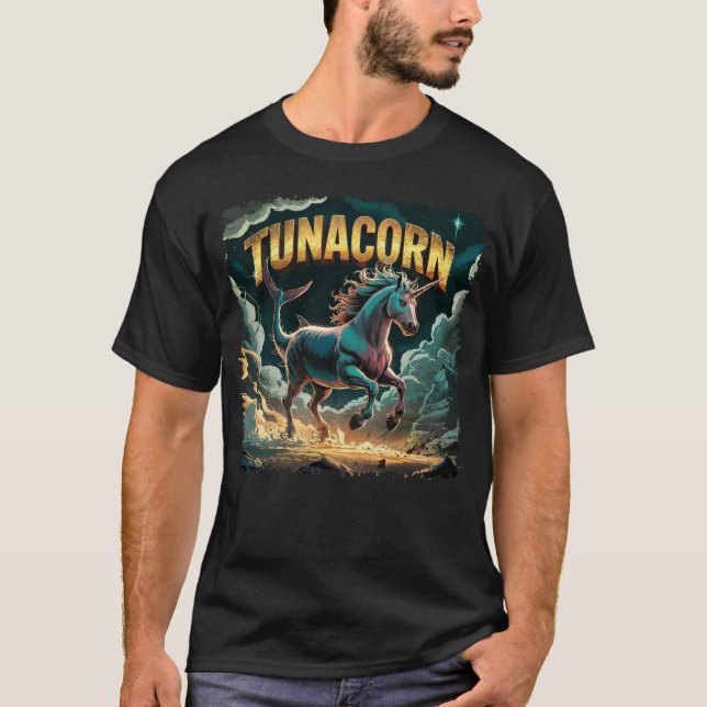 Camiseta Engraçado de Criatura de Combinação de Ilustração  (Frente)