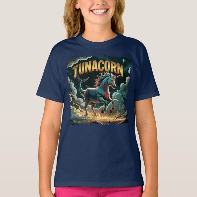Camiseta Engraçado de Criatura de Combinação de Ilustração  (Frente)