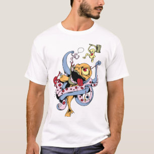 Camiseta Engraçado de Monstro de Peixes Simples