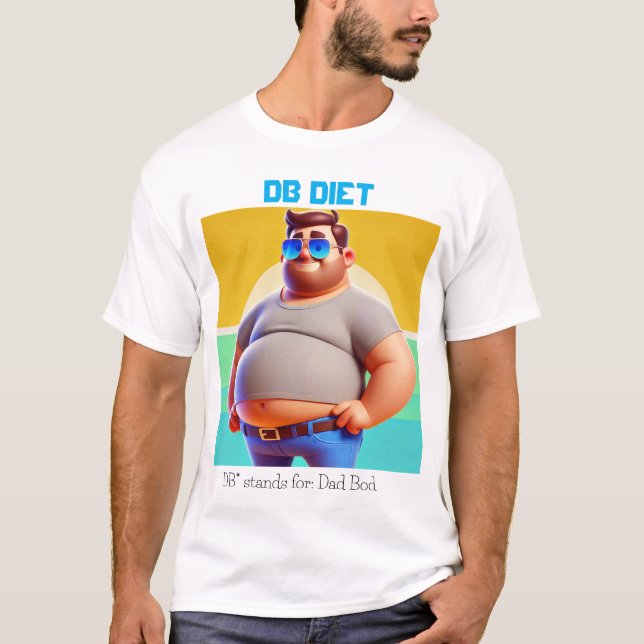 Camiseta Engraçado de Pai - Dieta DB (Frente)
