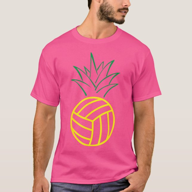 Camiseta Engraçado De Voleibol De Abacaxi (Frente)