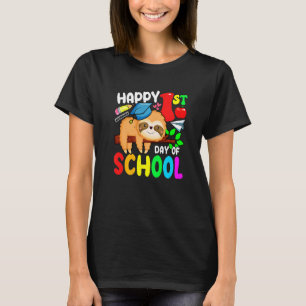 Camiseta Engraçado De Volta À Lama Da Escola Feliz Primeiro