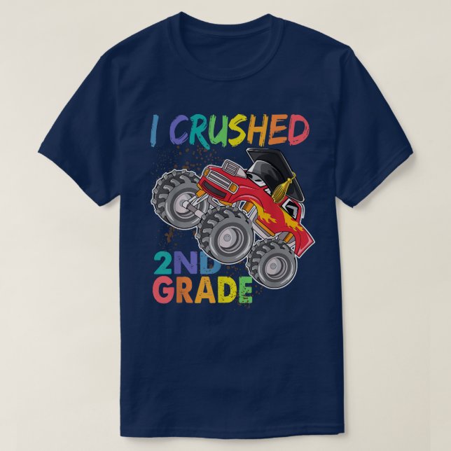 Camiseta Engraçado De Volta Para O Caminhão De Monstro Engr (Frente do Design)