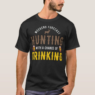 Camiseta Engraçado Deer Caçando Caçadores de Cerveja