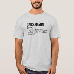 Camiseta Engraçado Definição de Camada de Bricklay