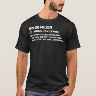 Camiseta Engraçado Definição de Engenheiro Engraçado presen