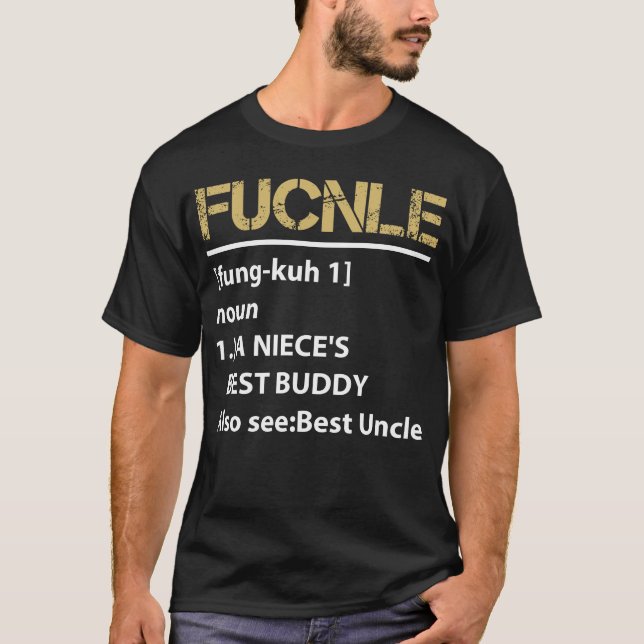 Camiseta Engraçado Definição de fungos Tio masculino (Frente)