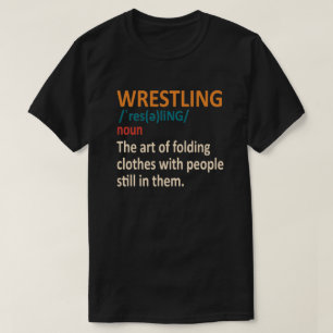 Camiseta Engraçado Definição de Luta, Presente do Wrestl