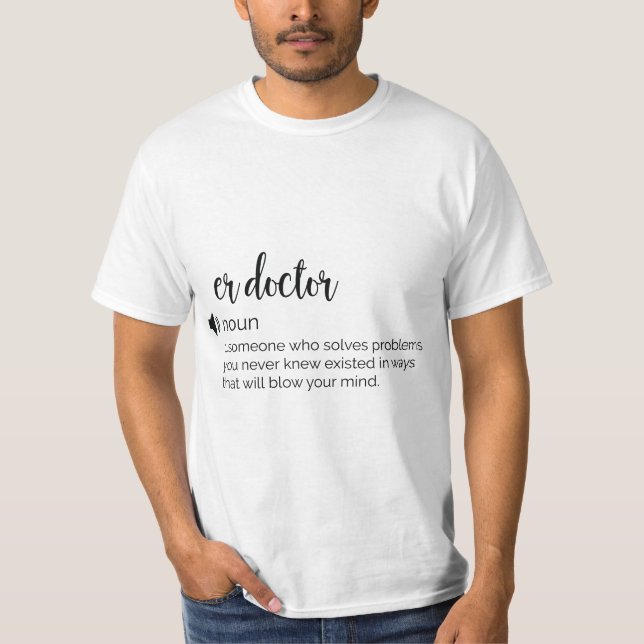 Camiseta Engraçado Definição de médico (Frente)