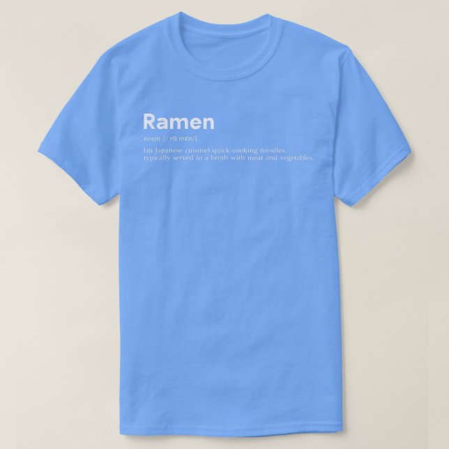 Camiseta Engraçado Definição De Ramen Para Gir Comida Japon (Frente do Design)