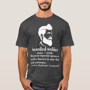 Camiseta Engraçado Definição De Soldador De Barba Significa