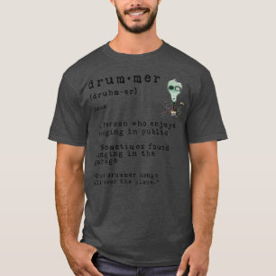Camiseta Engraçado Definição Engraçado Drummer Definição Es