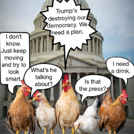 Camiseta Engraçado Democratas-Frango Humor Político