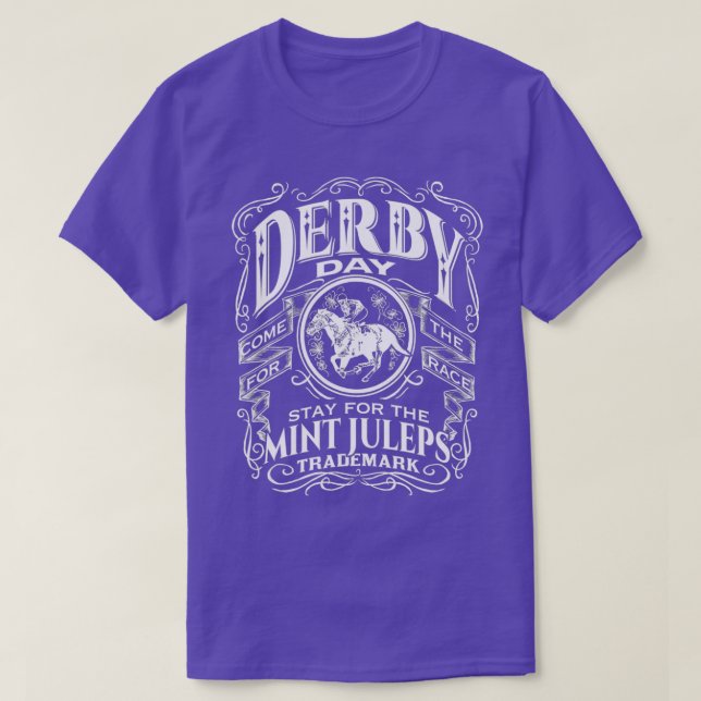 Camiseta Engraçado Derby Day e hortelã Juleps (Frente do Design)