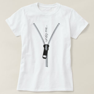 Camiseta Engraçado Descompactar-Me Zipper, Texto Preto Pers