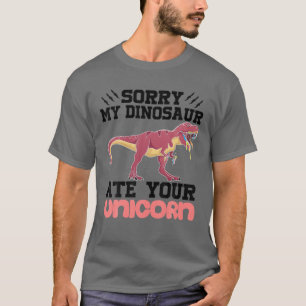 Camiseta Engraçado Desculpe Meu Dinossauro Comeu Seu Legal 