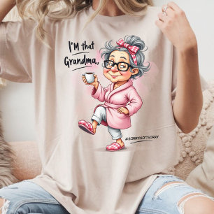 Camiseta Engraçado Desculpe Não Desculpe Vovó