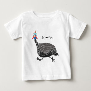 Camiseta Engraçado desenho animado de aves Guineafowl
