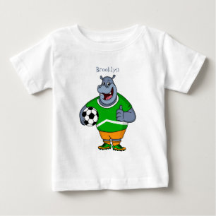 Camiseta Engraçado desenho animado do jogador de futebol d