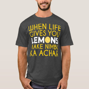 Camiseta Engraçado Desi Shirts Oferece Nimbu Ka Achar